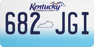 KY license plate 682JGI