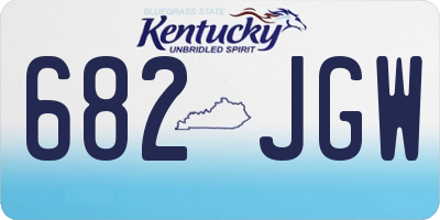 KY license plate 682JGW