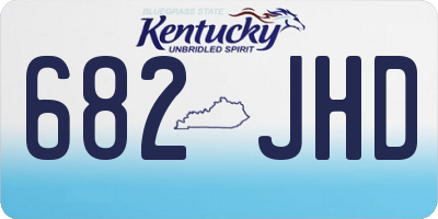 KY license plate 682JHD