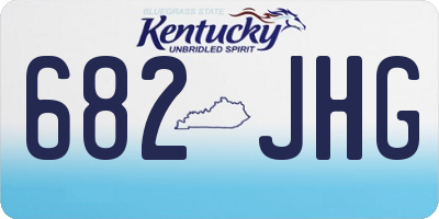 KY license plate 682JHG