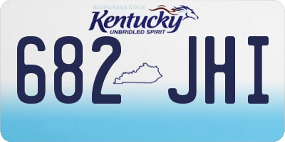 KY license plate 682JHI