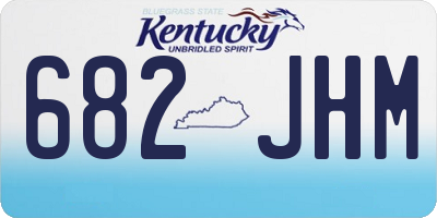KY license plate 682JHM