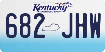 KY license plate 682JHW