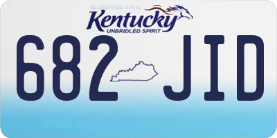 KY license plate 682JID