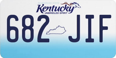 KY license plate 682JIF