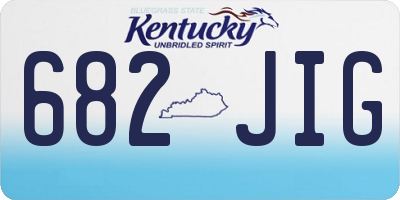 KY license plate 682JIG