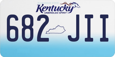 KY license plate 682JII