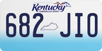 KY license plate 682JIO