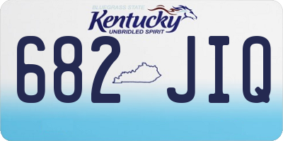 KY license plate 682JIQ