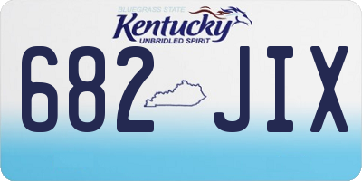 KY license plate 682JIX