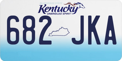 KY license plate 682JKA