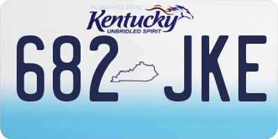 KY license plate 682JKE