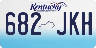 KY license plate 682JKH