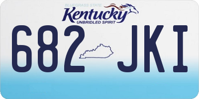 KY license plate 682JKI