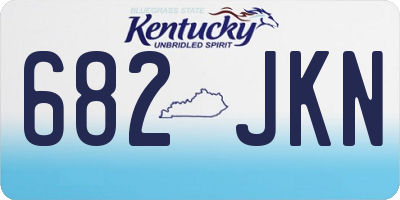 KY license plate 682JKN