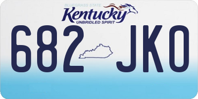 KY license plate 682JKO