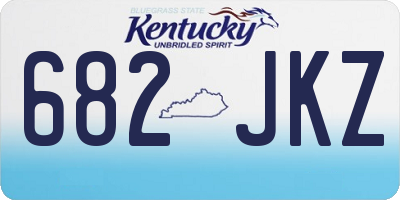 KY license plate 682JKZ
