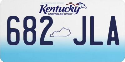 KY license plate 682JLA