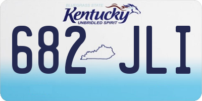 KY license plate 682JLI