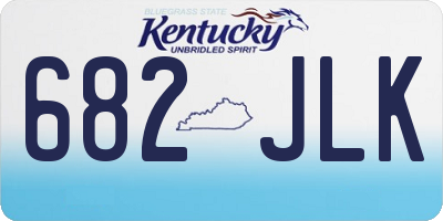KY license plate 682JLK