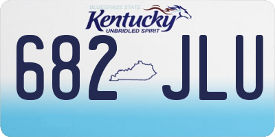 KY license plate 682JLU