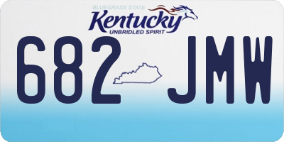 KY license plate 682JMW