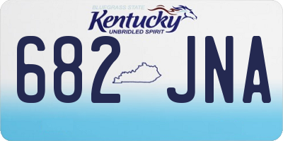 KY license plate 682JNA