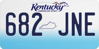 KY license plate 682JNE