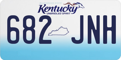 KY license plate 682JNH