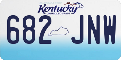 KY license plate 682JNW