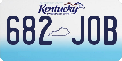 KY license plate 682JOB