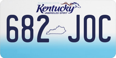 KY license plate 682JOC