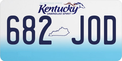 KY license plate 682JOD