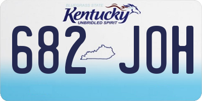 KY license plate 682JOH