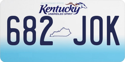KY license plate 682JOK