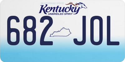 KY license plate 682JOL
