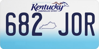 KY license plate 682JOR