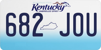 KY license plate 682JOU