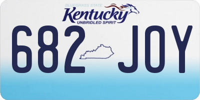KY license plate 682JOY