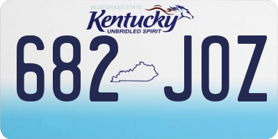 KY license plate 682JOZ