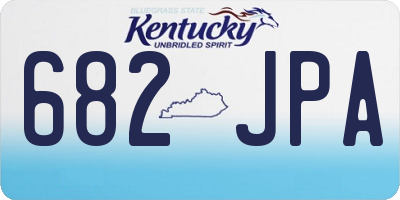 KY license plate 682JPA