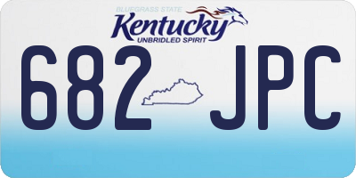 KY license plate 682JPC