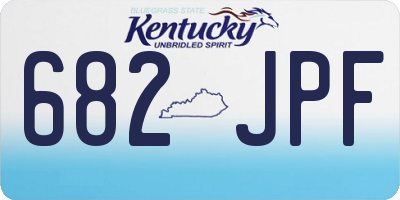 KY license plate 682JPF