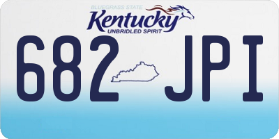 KY license plate 682JPI