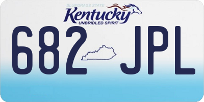 KY license plate 682JPL