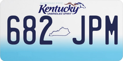 KY license plate 682JPM