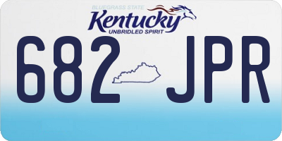 KY license plate 682JPR