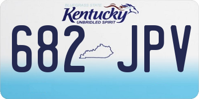 KY license plate 682JPV