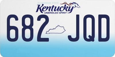 KY license plate 682JQD