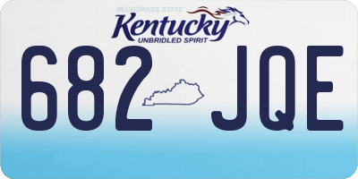 KY license plate 682JQE